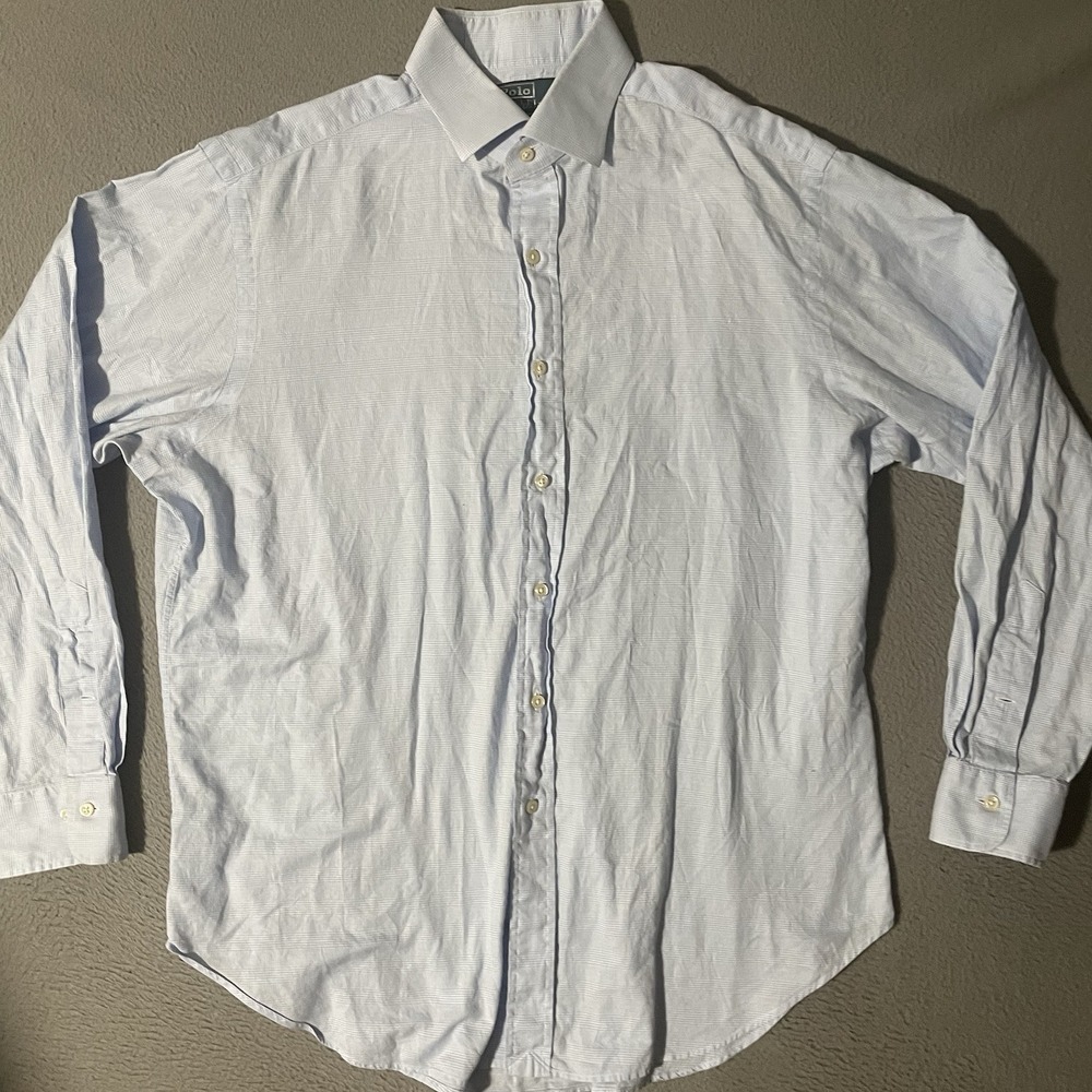 Polo Ralph Lauren‎ Regent Classic Fit Blue Check Shirt 16 1/2 34-35